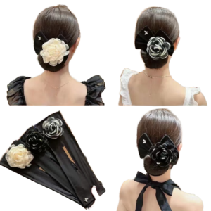 2 PCs । Rose Hair Bun Maker Hair Clip